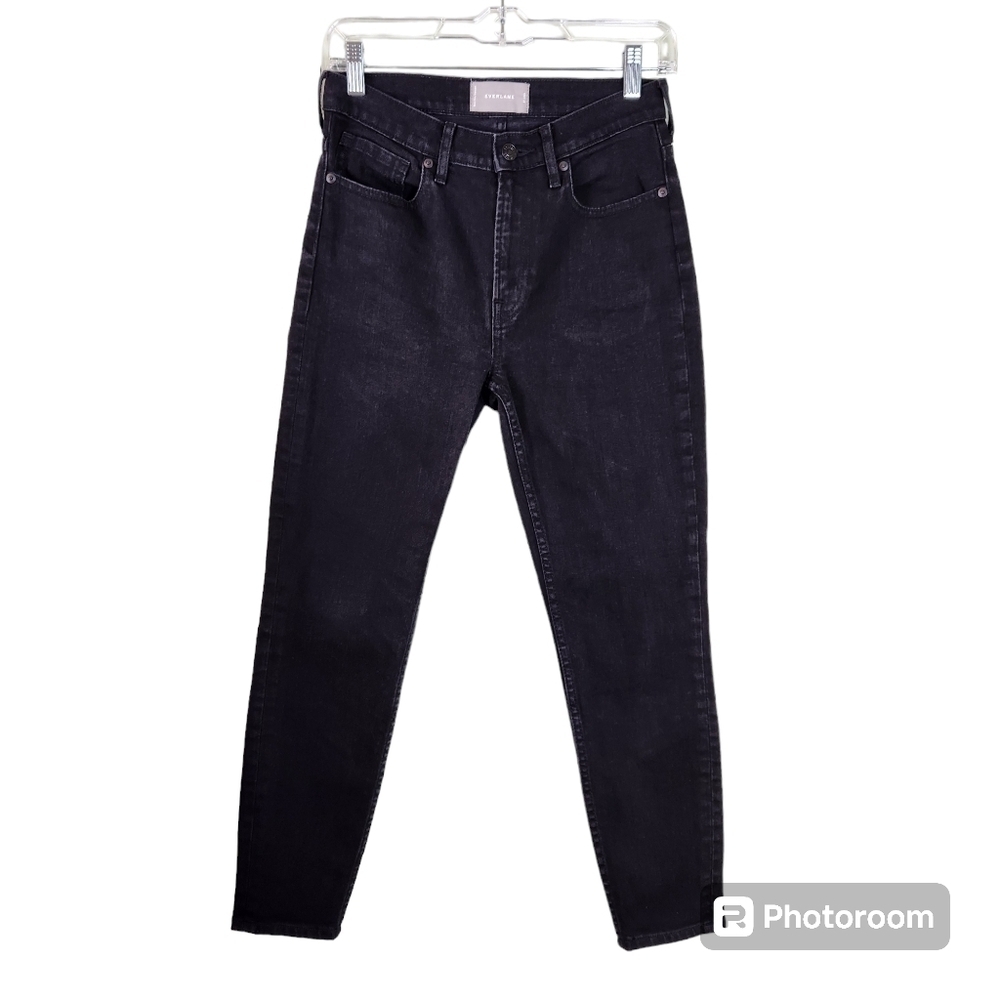 Everlane High Rise Mom Jeans Washed Black, sz 26